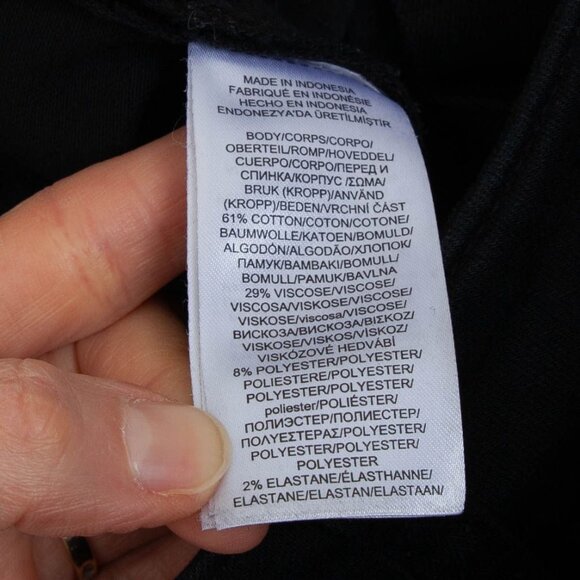 Lauren Ralph Lauren Womens Straight Leg Denim Jeans Size 16 Black Staple Capsule - Picture 6 of 6